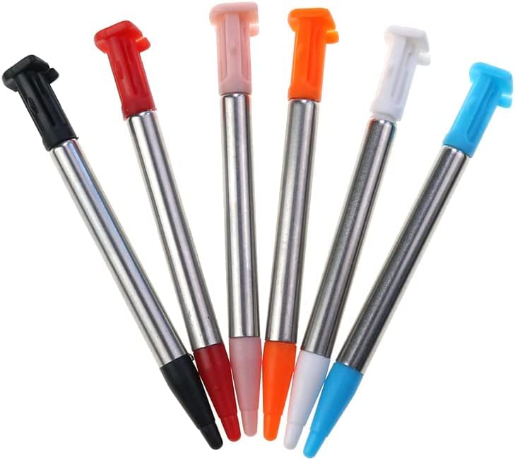 Metal Adjustable Touch Stylus Pen for New 2DS XL LL Video Stylus Pen Game (Metal White)