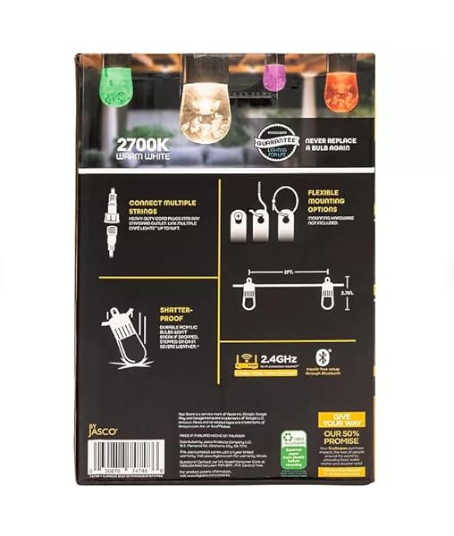 ECO SCAPES CAFE LIGHTS CLASSIC COLOR CHANGING STRING...