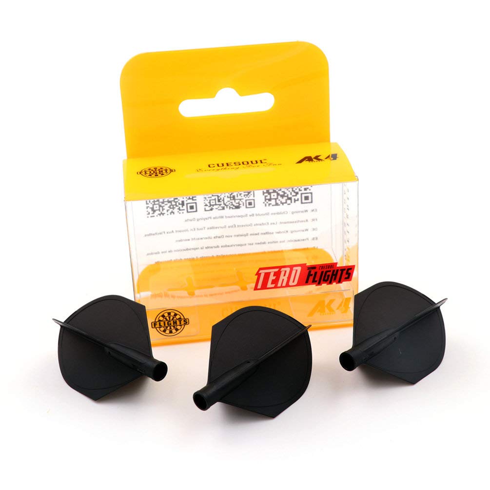 CUESOUL TERO AK4 Black Dart Flights Shield Shape,Set of 3 pcs(CS-AK4+1DPYS) — image 1