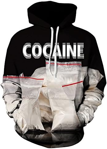 Trackstar Unisex Realistic 3D Galaxy Printed Big Pockets Drawstring Pullover Hoodie Hooded Sweatshirt