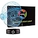 3D Optical Illusion Night Light - 7 LED Color Changing Lamp - Cool Soft Light Safe For Kids - Solution For Nightmares - Super Mario
