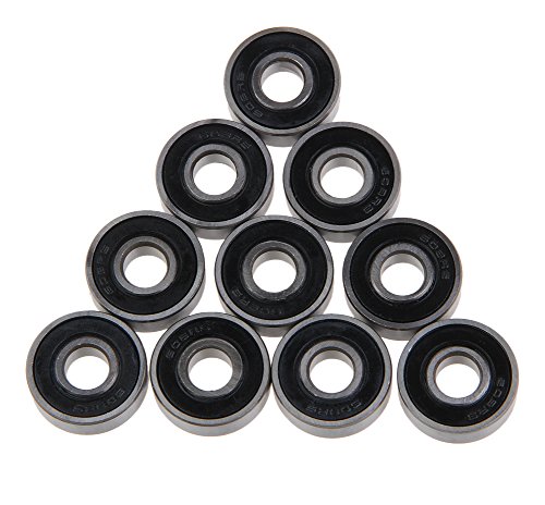 Generic 8Pcs 608RS Carbon Steel Colorful Rubber Cap Bearings, Skateboards Inline Skate Rollerblade Etc 8x22x7mm Skate Bearings Set - Thumbnail 4