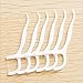 VNDEFUL 100Pcs(5 Packets ) White Dental Floss Picks Toothpicks Stick Oral Care
