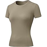 SPVISE Short Sleeve Workout Tops for Women Slim Fitted Athletic Shirt Compression Tee Dry Fit Yoga Gym Tshirt Comfy Basic Top