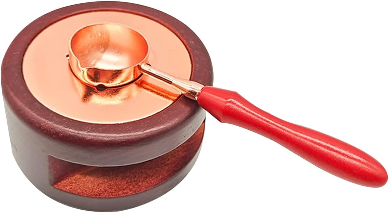 Wax Seal Warmer & Kit - Wax Seal Stamp Set, Beads & Furnace Tool for DIY Wedding Invitations & Arts & Crafts - 2 Piece Set