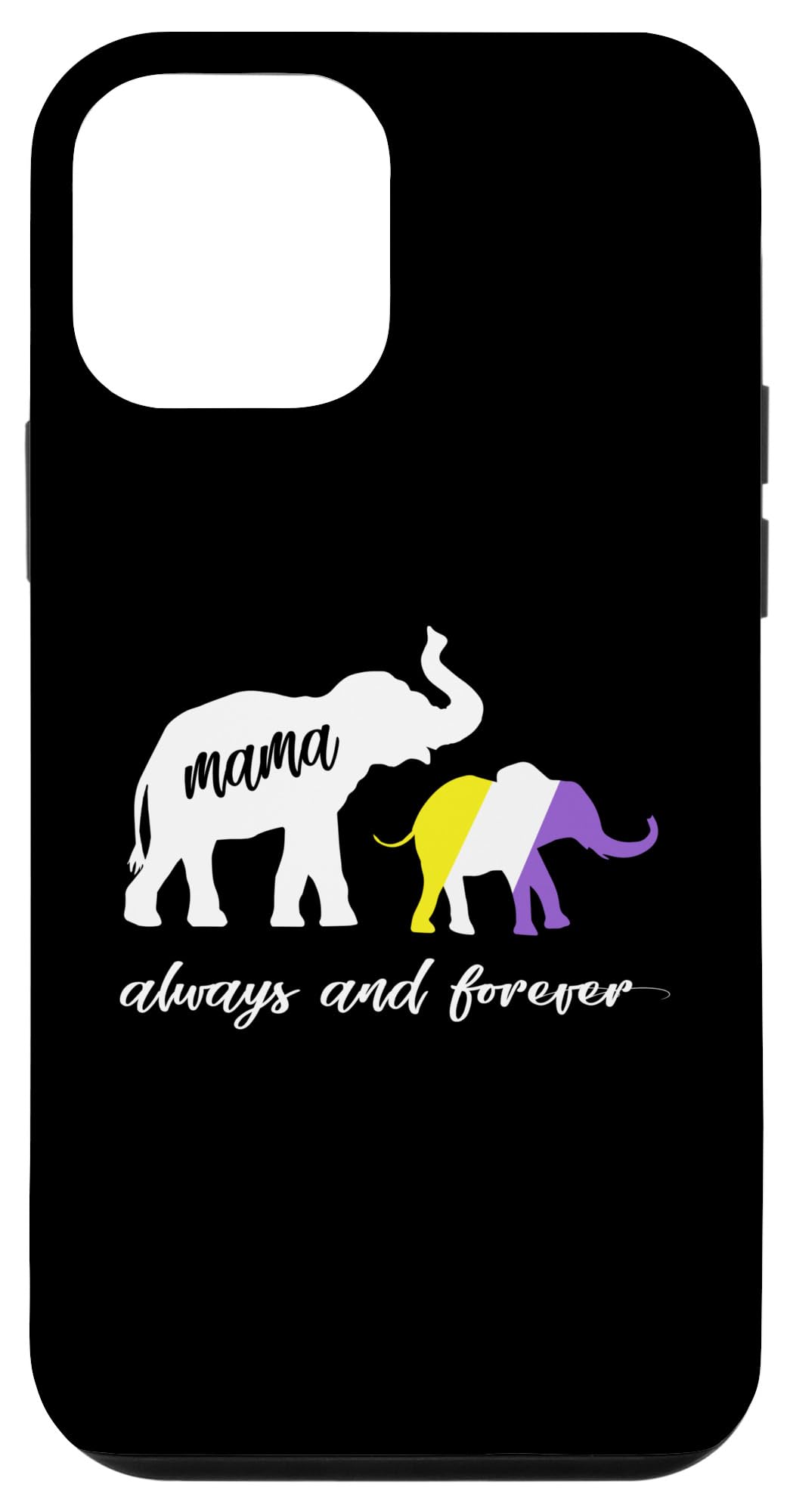 iPhone 12 mini Nonbinary Mama Elephant - Mom of Nonbinary Teen Case