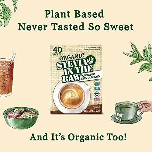 Organic Stevia In The Raw, Plant Based Zero Calorie Natural Sweetener
