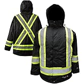 Viking Professional Freezer Insulated Journeyman FR Jacket - Waterproof 300D Trilobal Rip-Stop Hi Vis Jackets for Men