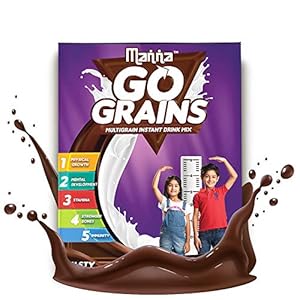 Manna Go Grains – Multigrain Instant Drink Mix – 200g Pack (Chocolate Flavour)