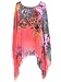 iNewbetter Women's Chiffon Caftan Poncho Tunic Top Cover up One Size Scarf Top (Red)