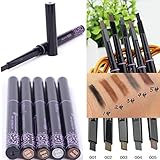 Waterproof Eyebrow Pencil Liner Powder Makeup Beauty Nature Rotating Square Pen 5#