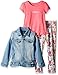 Calvin Klein Girls' 3 Pieces Jacket Pants Set