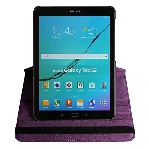 Case for Galaxy Tab A 10.1,elecfan 360 Degrees Rotating Stand Case,Folio Book Cover Designed,Slim & Light,Perfect Fit,Protective Cover for Samsung Galaxy Tab A 10.1 SM-T580/585 (Tab A 10.1,Purple)