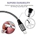 Xcords iPhone Charger 4Pack 3FT 3FT 6FT 10FT Lightning Cable Nylon Braided Charging Cord Compatible with iPhone X 8 7 7 Plus 6 Plus 5 iPad and iPod Nano  --Carbon Black