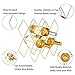 Fxin Gold Wine Rack,Wire Wine Rack,Gold Wine Rack Freestanding,Gold Wine Rack Shelf,Wine Rack Brass,Wine Racks Countertop,8 bottle Wine Holder,Wine Bottle Holder Gold,Perfect for Bar Wine Cellar Basem
