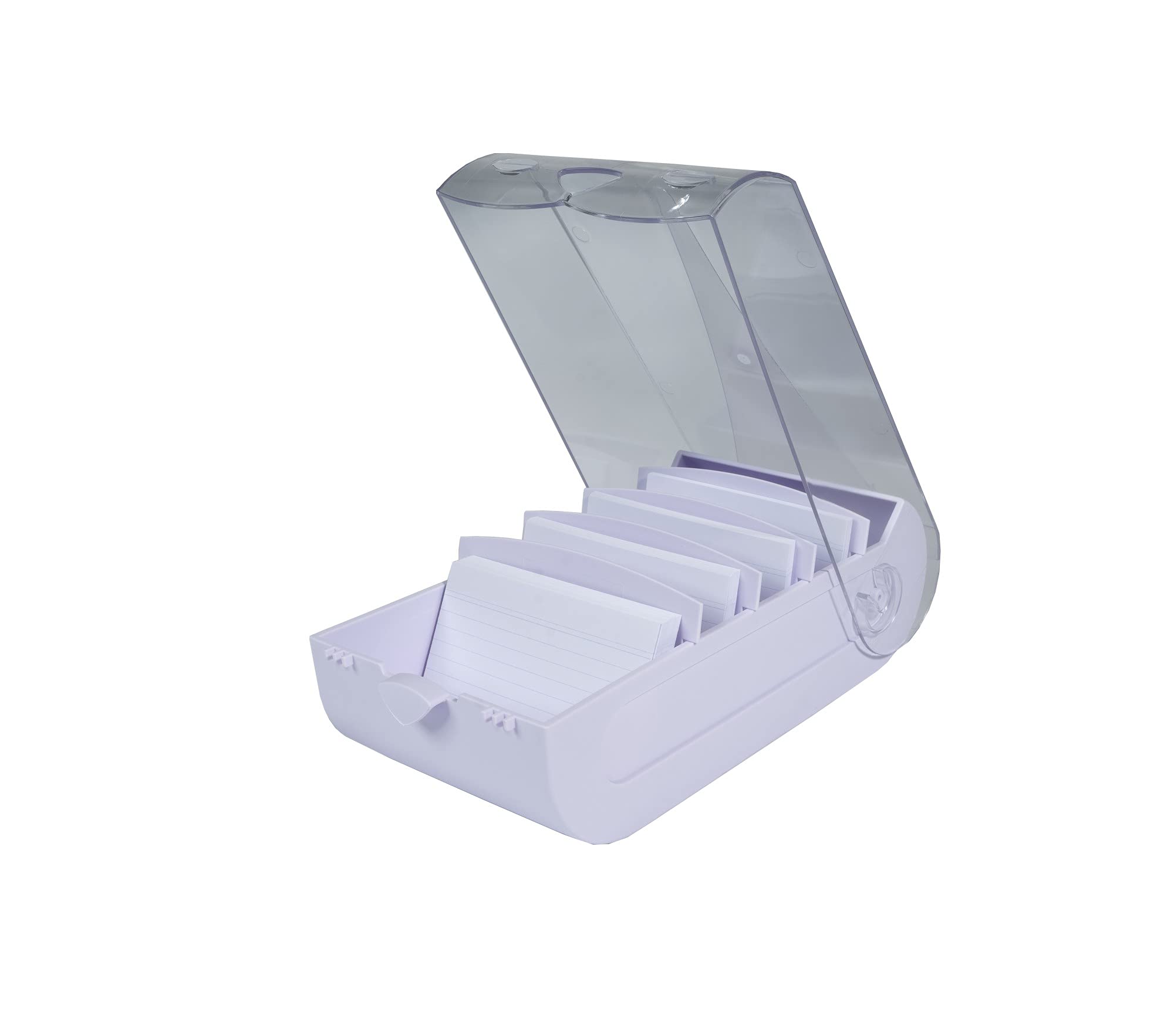 Exacompta - Ref. 5336423D - 1 Learning box BUNNYBOX A8 - dimensions 19.5x10x6.2 cm - purple/crystal colour - capacity up to 650 cards in A8 format
