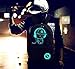 Anime Luminous Backpack Noctilucent School Bags Daypack USB chargeing port Laptop Bag Handbag For Boys Girls Men Women (Black-Music boy)