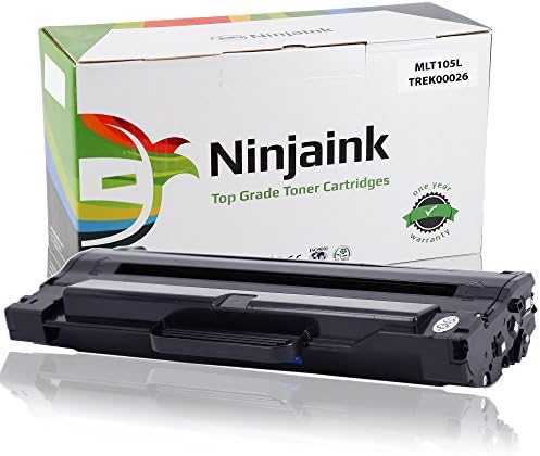 Ninjaink Compatible Toner Cartridge For Samsung MLT-D105L MLT-D105S SCX-4623F ML-2525W ML-2525 ML-2545 SCX-4623FW ML-1910 ML-1915 ML-2540 ML-2580 ML-2580n SCX-4600 SCX-4623 - High Yield