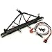 1 Set Steel Rear Bumper Bull Bar&Spare Tire Rack&2Led Lights Taillights for 1/10 RC Car AXIAL SCX10 Black