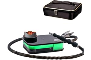 NEWBEECLASSIC Portable Travel Hookah Set Book Acrylic Hookah with Silicone Bowl Silk Hookahs Hose Coal Tongs,Hookah Set with Remoted LED Light and Storage Bag