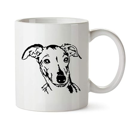 Amazon Com Idakoos Longhaired Whippet Face Special Graphic Mug 11