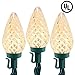 Brizled Faceted C9 LED Christmas Lights, 25 LED 16ft Fairy Decorative String Lights, 120V UL Certified for Indoor, Outdoor, Patio and Christmas Tree Decorations, Warm White