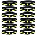 Inkstone Yellow Awareness Ribbon Silicone Wristbands (12-Pack) - Wholesale Bulk Pack of 1 Dozen Awareness Bracelets for Unisex Adults