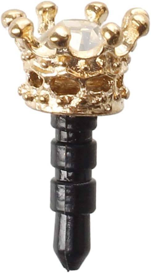 Sunluxy Mall Crown Dust Cap Earphone Plug 3.5 mm for iPhone HTC