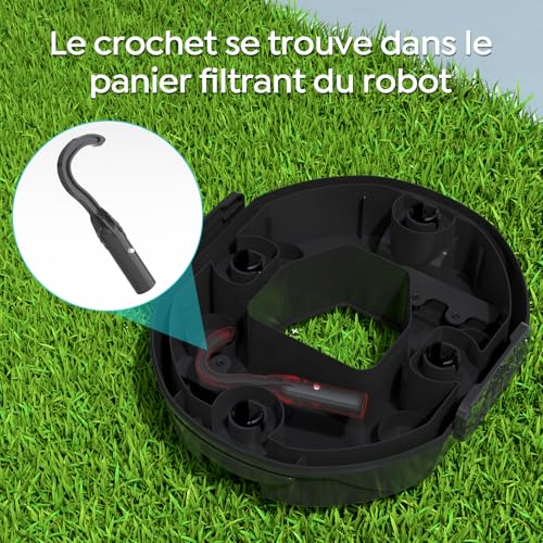 BRINBO 2026 S2 Robot Piscine, Aspirateur sans Fil, Filtration Double, Double Moteur, 90min Nettoyage, Stationnement Auto, Idéal pour Piscines à Fond Peu Profond(Noir foncé)