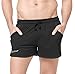 Baleaf Men's Workout Running Mesh Pocket Shorts Black Size S
