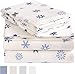 Pinzon Flannel Sheet Set – King, Falling Snowflake Blue