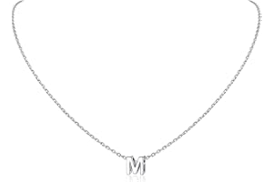 ChicSilver 925 Sterling Silver Initial Necklace for Women Dainty Letter Jewelry Personalized Gift (with Gift Box)