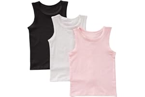 Benetia Girls' Cotton Tank Tops 3-Pack