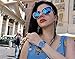 SojoS Retro Fashion Cat Eye Women Sunglasses Metal Frame Mirrored Lenses SJ1002 With Silver Frame/Blue Mirrored Lens