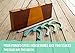 Viva Sol Premium Horseshoes Outdoor Game Set with 4 Horseshoes, 2 Stakes, and Wooden Case