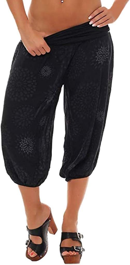 GLVSZ Calf-Length Yoga Pants Wide Leg Women Palazzo Pajama Lounge Harem Pants