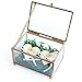 F&M HANDMADE Personalized Wedding Ring Box, Ring Bearer Box,Custom Copper Ring Box,Glass Ring Box