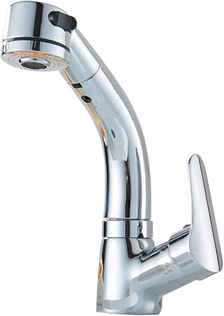 Bathroom Sink Faucet Mixer Pull Out Sprayer Up And Down