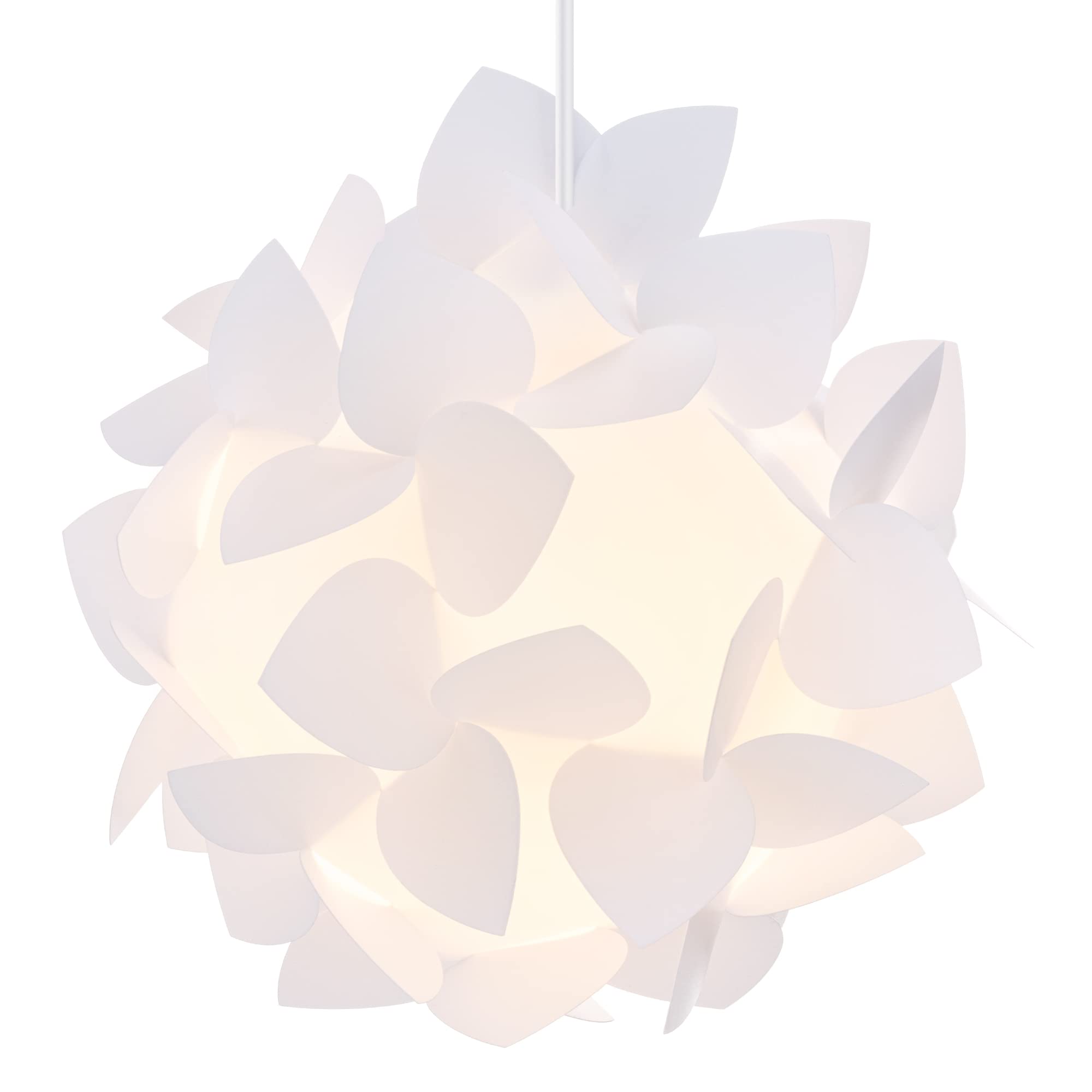 kwmobile Puzzle Lampshade - 26cm Diameter DIY Ceiling Light Lamp Shade for Pendant Lights Ceilings Living Room Bedroom - Blossom Fantasy Design, White