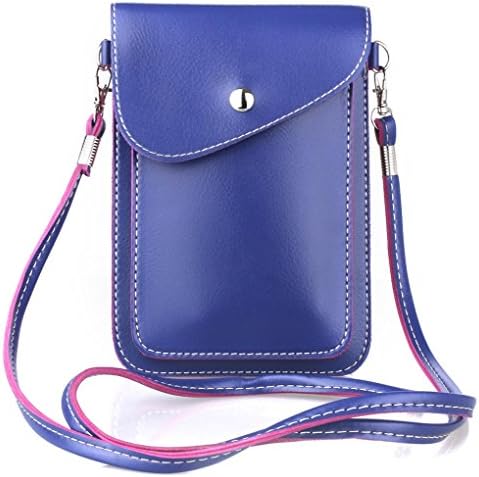 WaitingU Popular Universal Crossbody CellPhone Case Mobile Pouch PU Leather Multifunction Flip Cover Shoulder Bag with Detachable Strap for Cards Apple iPhone Samsung LG HTC MOTO Phones Under 5.5'