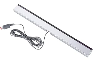 Sensor Bar for WII/WII U, Wired Receiver with 1.7m Wire, Infrared IR Signal Ray Sensor Bar with a Clear Stand, Wired Signal R
