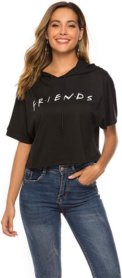 LHAYY Women’s Teen Girls Casual Loose Top Letters Print Pullover Friend Hoodie Sweatshirt Friend TV Show Merchandise