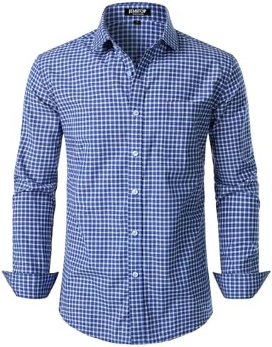 marks dress shirts Denver Hayes Men's Stretch Oxford Casual Long Sleeve Button Down Shirt