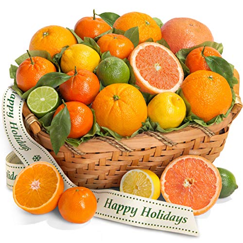 Golden State Fruit Happy Holidays Sweet Citrus Fruit Gift Basket
