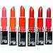 6 KLEANCOLOR MADLY MATTE LIPSTICK SET VIVID RED MELON ORANGE LIP STICK
