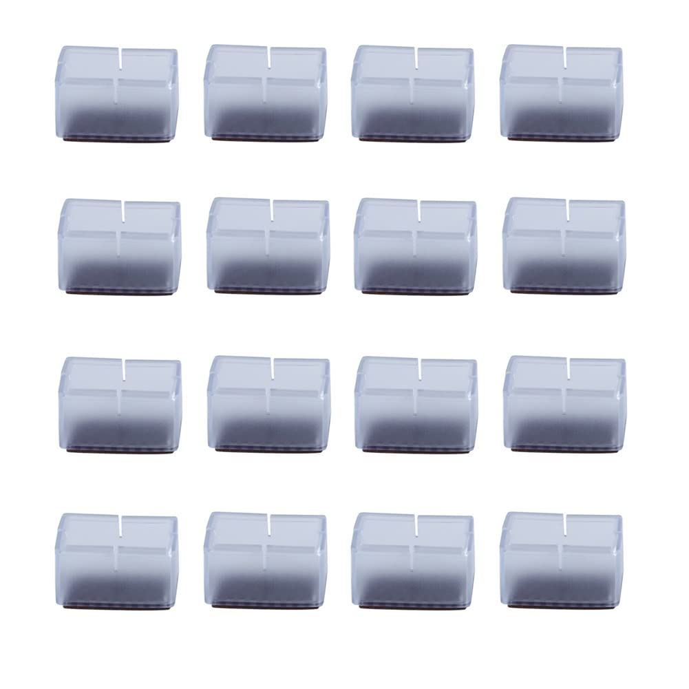 CONPHERON 16 Pcs Silicone Chair Leg Caps Floor Protector Round Square Furniture Feet Covers Fits for 48-55mm Legs