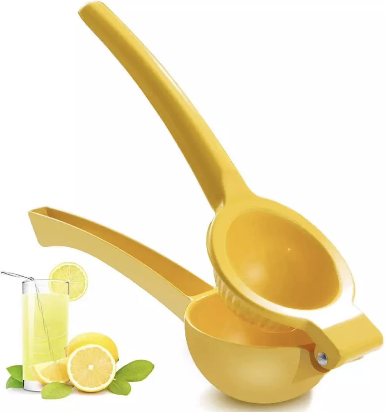 Royal Cuisine Lemon Squeezer Hand Juicer Premium Quality Manual Citrus Press to Squeeze Lemons Limes Citrus Juicer– (Small, Yellow)