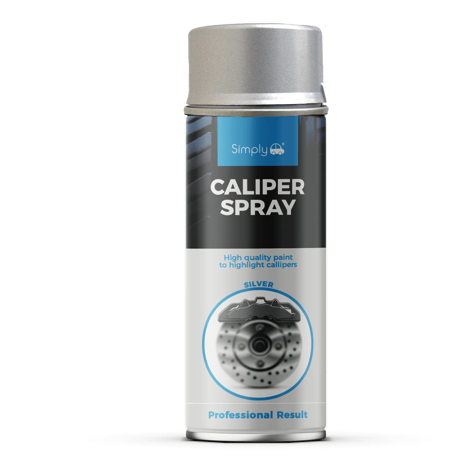 Simply SP-015 Silver Caliper Spray Paint for Highlighting & Restoration of Car Calipers – Long Lasting Gloss & Dirt Preventive – Also Suitable for DIY Projects & Cosplay – 400 ml