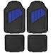 Motor Trend MT-861-BL Flextough 2 Tone Rubber Car Floor Mats for Auto - Heavy Duty All Season Black & Blue, 1 Pack