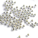 Tacool 50pcs Genuine 925 Sterling Silver Round Ball Beads for Jewelry Making Findings (3mm)